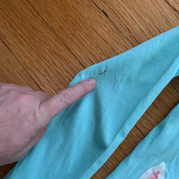 Carter’s Girls size 4T long sleeve blue top with cute cat and spring flowers - Picture 3 of 3